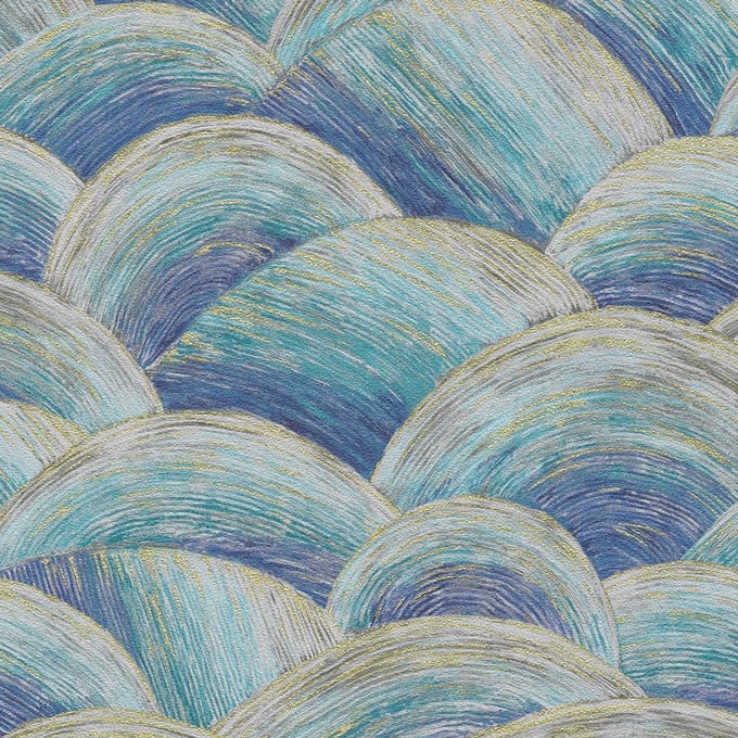 GOLVENDE ELLIPSE BEHANG | Modern - turquoise goud - A.S. Création Metropolitan Stories 3