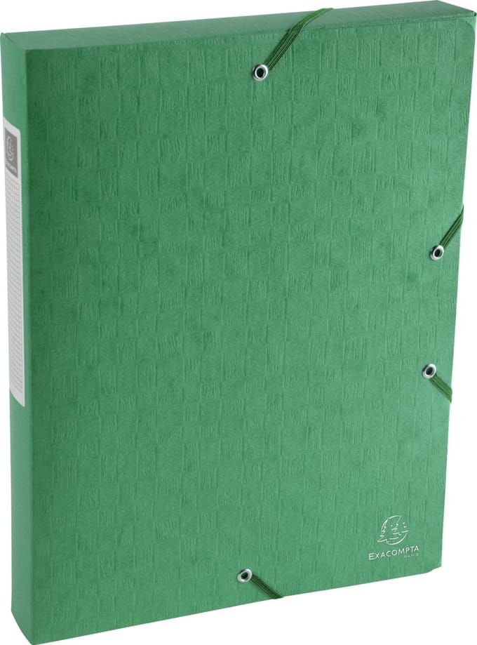Exacompta 10x Klasseerdoos Scotten Rug 40mm - A4 - Groen - 50813E