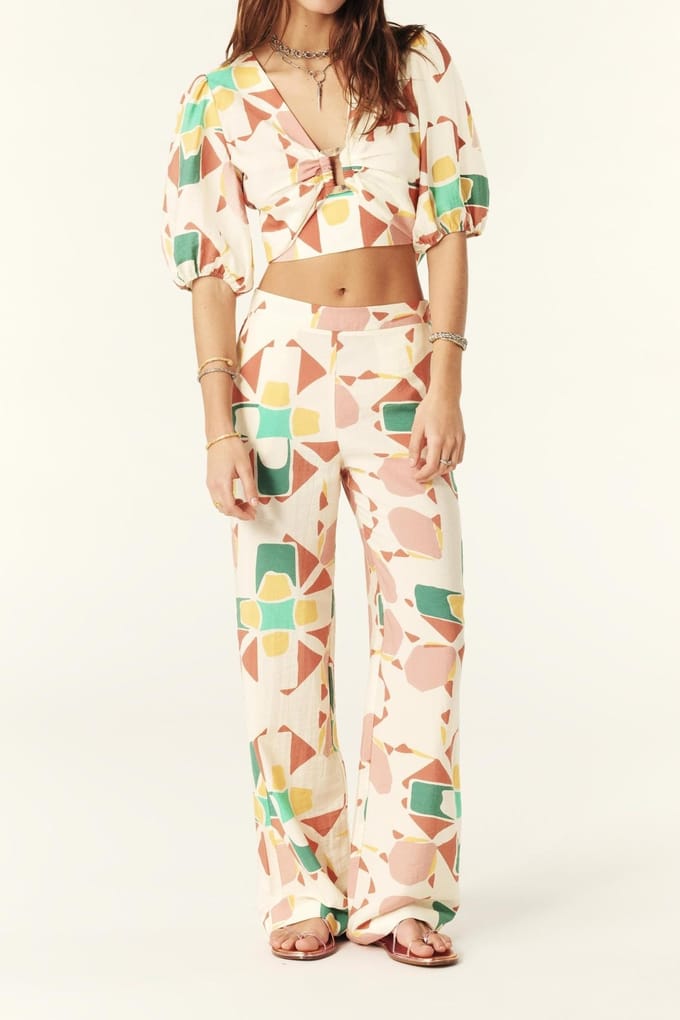 BA&SH Pantalon Aaron Ecru Taglia: 42 | Pantaloni Outlet | Donna | Marrone