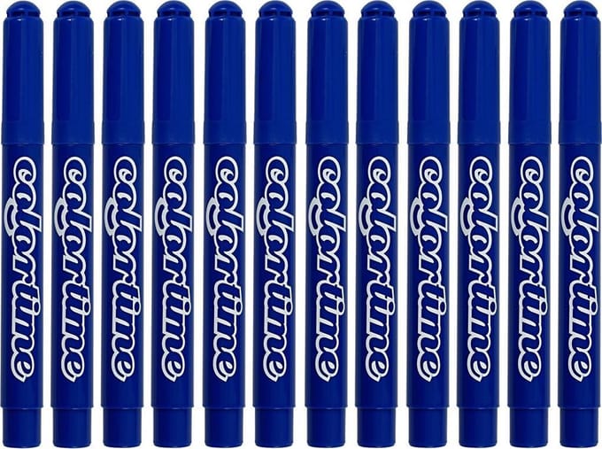Colortime stift, 5 mm lijn, blauw, 12 stuks