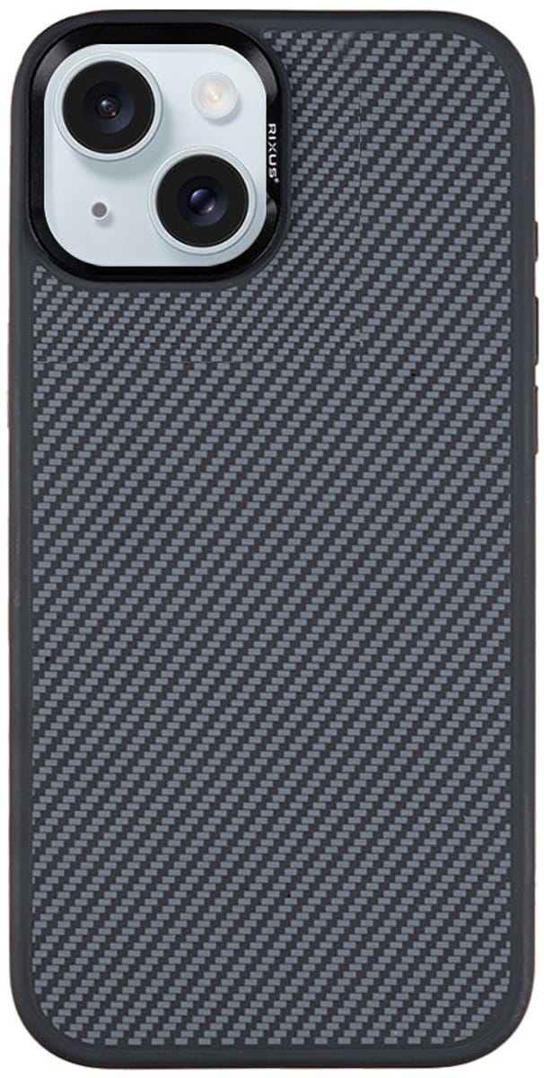 Rixus Mag Carbon With MagSafe For Apple iPhone 13 Titanium Black