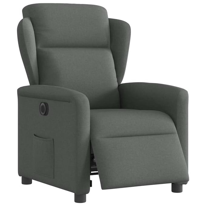 vidaXL - Fauteuil - elektrisch - verstelbaar - stof - donkergrijs