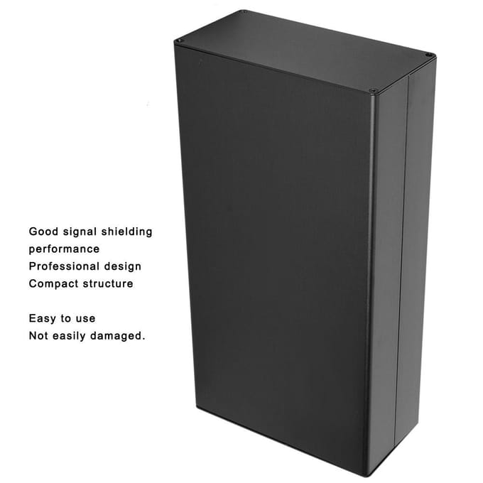 Aluminium Behuizing PCB Aansluitdoos Elektrisch Accessoire Zandzwart Warmteafvoer voor GPRS
