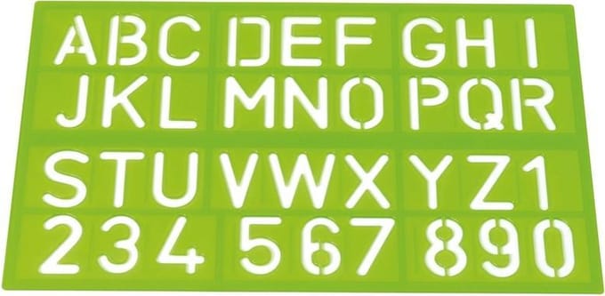 Westcott sjabloon - letter en nummers - 1 stuks - hobbysjabloon - AC-E10600