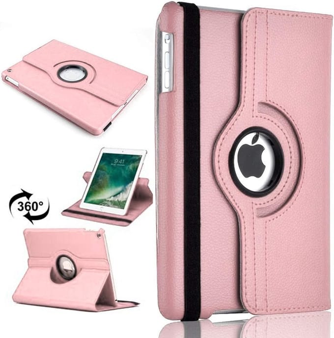 Draaibaar Hoesje 360 Rotating Multi stand Case - Geschikt voor: Apple iPad 2 9.7 (2011) inch - Lichtroze