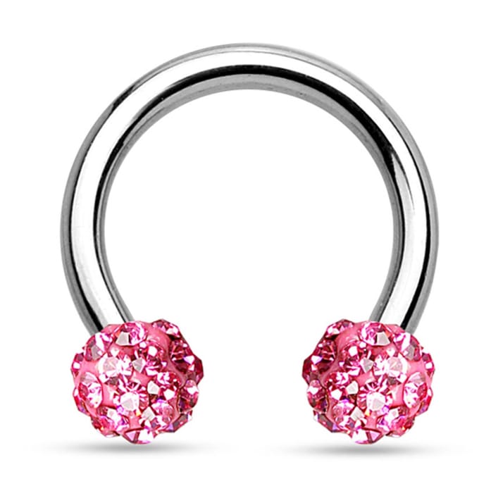 Piercing horseshoe ferido 1.2x10 - roze - LMPiercings