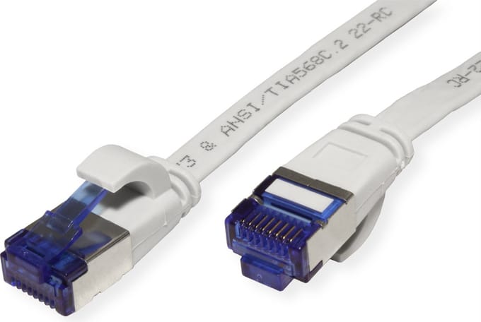 VALUE FTP patchkabel, Cat.6A (Class EA), extra plat, grijs, 2 m
