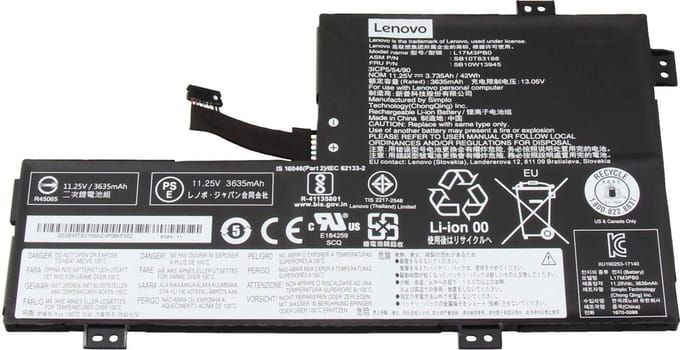 Lenovo 5B10W13945 Batterij - 42Wh