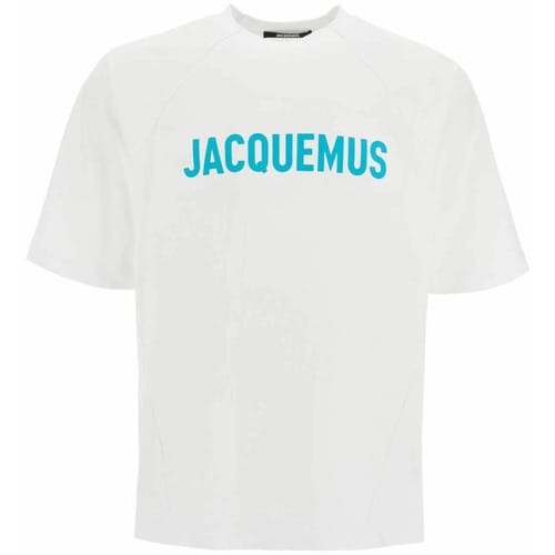 T-shirt Korte Mouw Jacquemus LE T-SHIRT LE TYPO MULTI-WHITE