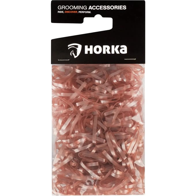 Horka Invlecht Elastiekjes Breed Rosegoud - One size