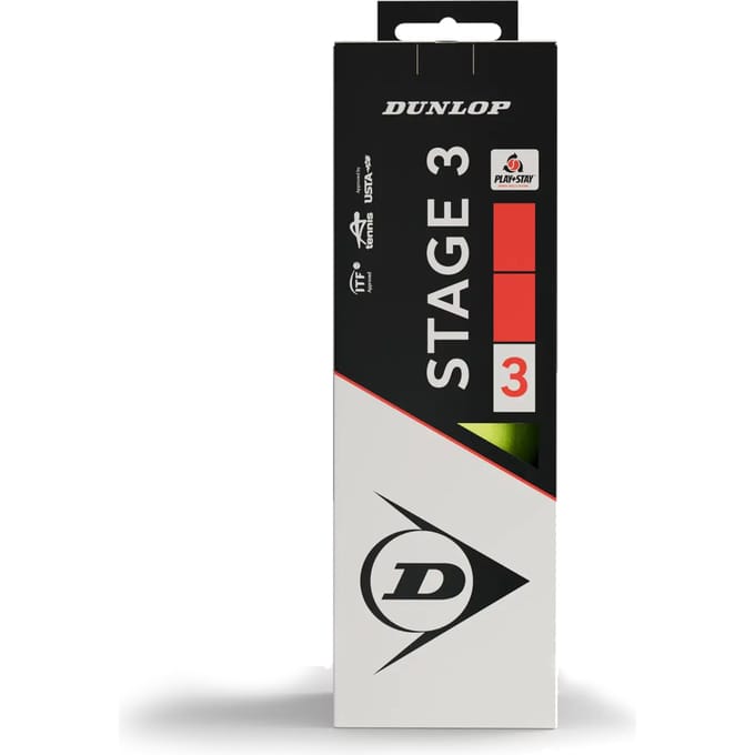 Dunlop Mini Tennis (Stage 3) Red Verpakking 3 Stuks