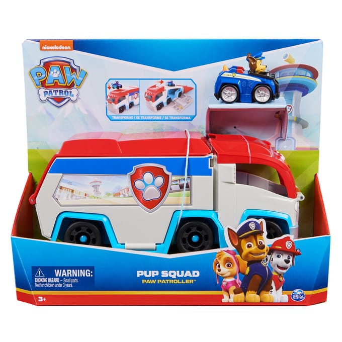 PAW Patrol - Pup Squad Patroller-teamvoertuig - Speelgoedauto met Chase-speelfiguur