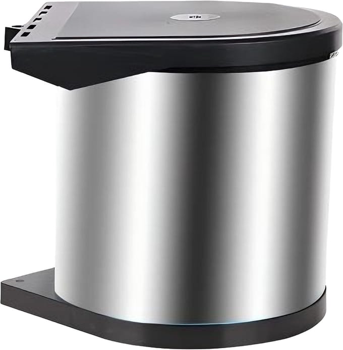 Inbouw prullenbak - 8 l - rvs - keuken