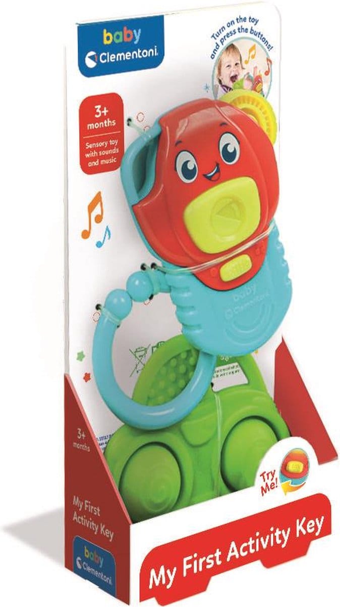 Clementoni - Baby speelgoed - Bijtbare Sleutelhanger - Met geluid - vanaf 3 maanden