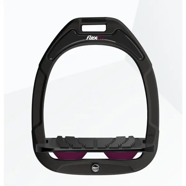 Grip Zwart/Zwart/Paars Inclinatie Stirrup Flex-On Green Composite