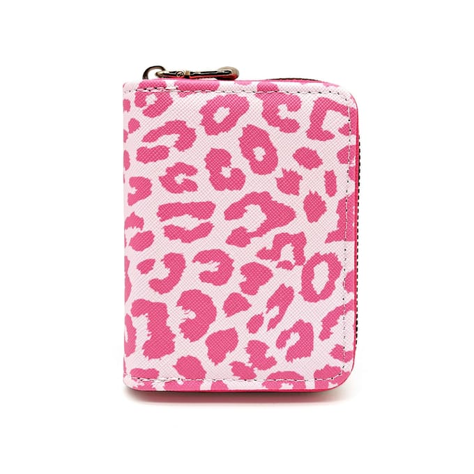 Modieuze Mini Portemonnee met Luipaardprint en Ritssluiting Portemonneetje