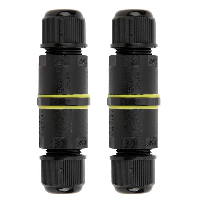2 Stuks Outdoor IP68 Waterdichte 3 Pin Junction Box Elektrische Kabel Draad Connector Accessoire