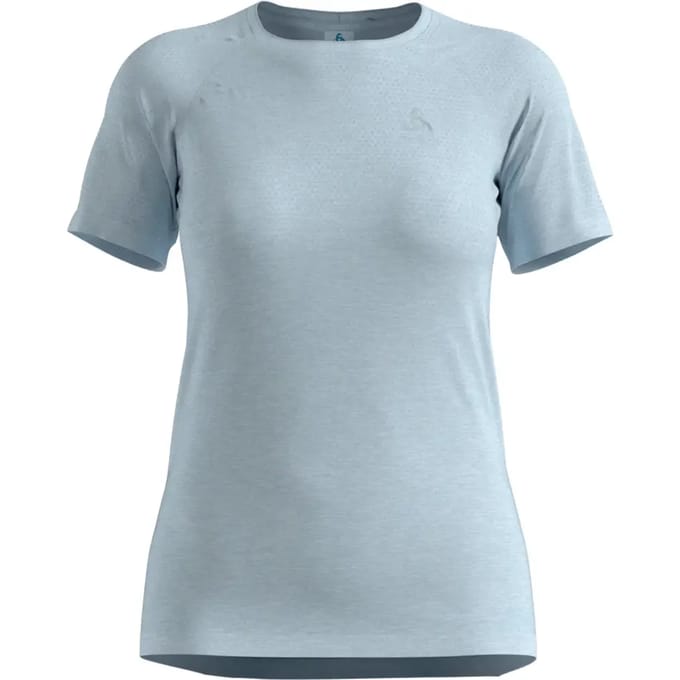 Odlo Odlo T-shirt crew neck s/s ESSENTIAL SEAMLESS BLAUW - Maat L