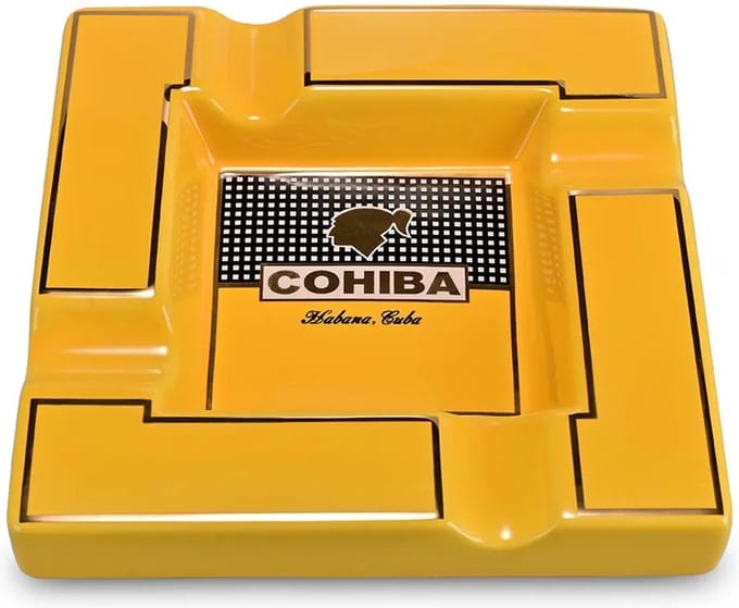 cohiba Keramische sigaar asbak Luxe geel