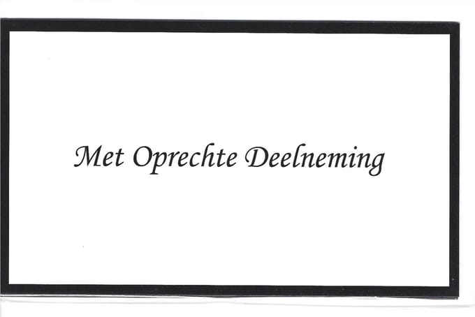 Wenskaart Condoleancekaarten Rouwkaarten 24 stuks.