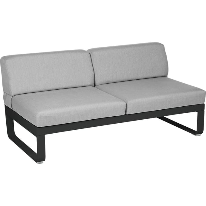 Fermob BELLEVIE 2-zits middenmodule - 42 drop mat - 79 Flanelgrijs