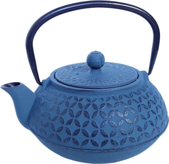 Theepot Bloem – Secret de Gourmet - 1L – Turquoise - Gietijzer