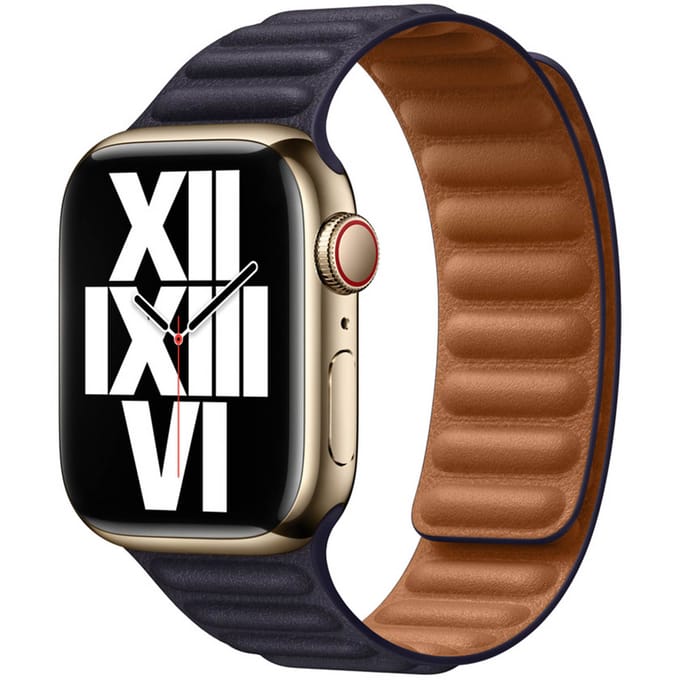 Leather Link bandje voor de Apple Watch | 38/40/41/42 mm - Maat M/L - Ink