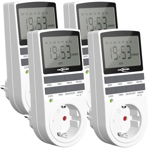 Ansmann 1260-0006-590-01 Schakelklok programmeerpakket Digitaal Dagprogramma, Weekprogramma 3680 W IP20 Continubedrijf, AAN/AUTO/UIT-programma,