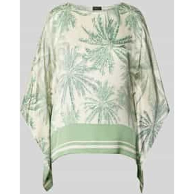 relaxed fit blouse met korte mouwen van pure viscose