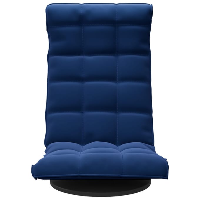 vidaXL - Vloerstoel - draaibaar - fluweel - blauw