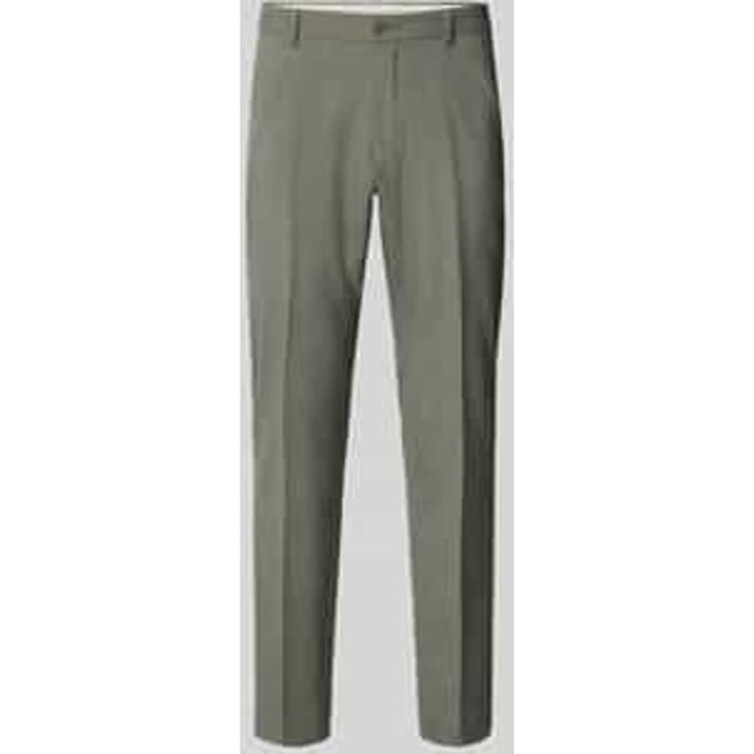 regular fit pantalon met viscose en met wol
