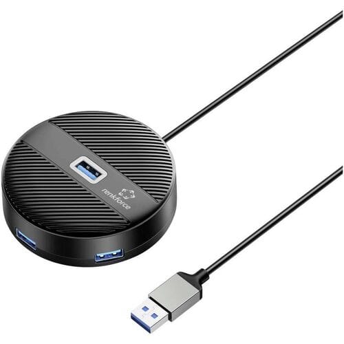 Renkforce RF-USBH-400 RF-6266640 USB-hub 4 poorten USB-A USB 3.0 5 GBit/s Zwart (mat)