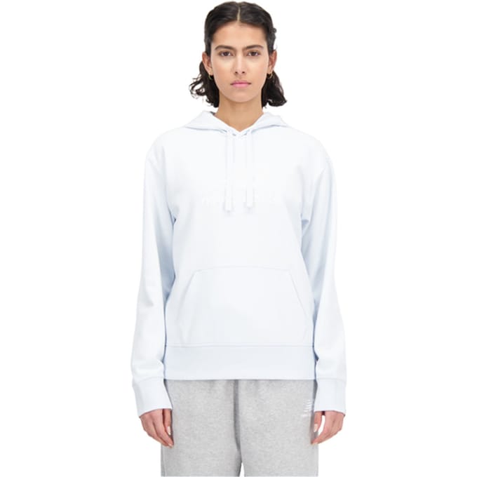New Balance Stacked Oversized Hoody Vrouwen Blauw