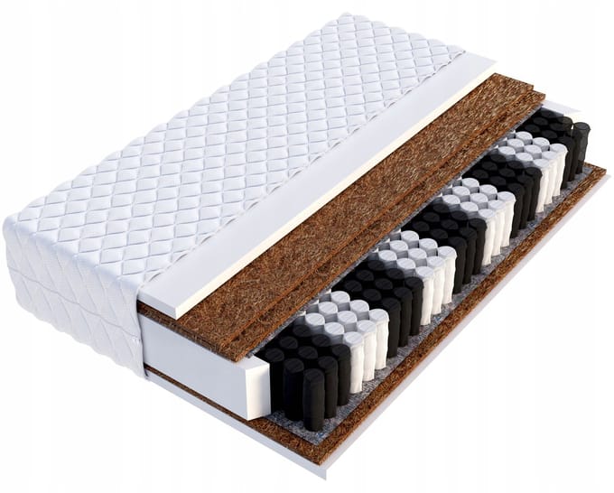 Pocketvering matras SUPER HARD 3x kokos H4/H5 90x200 23 cm