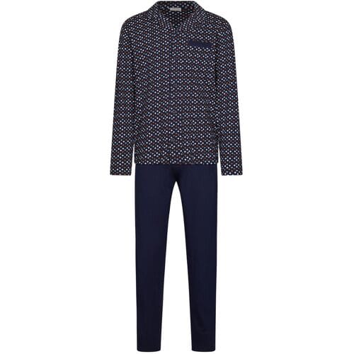 Pastunette - Pyjama - Cabana - Katoen - Blauw - Doorknoop - Maat S