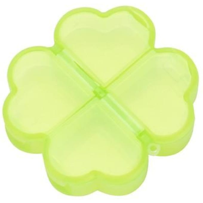 Boîte à herbes Steve Green 4 compartiments avec conception d'ouverture indépendante pour boîte de rangement pour petits objets vert