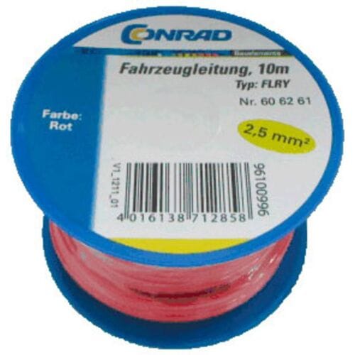 Conrad Components 606261 Voertuigkabel FLRY-B 1 x 2.50 mm² Rood 10 m