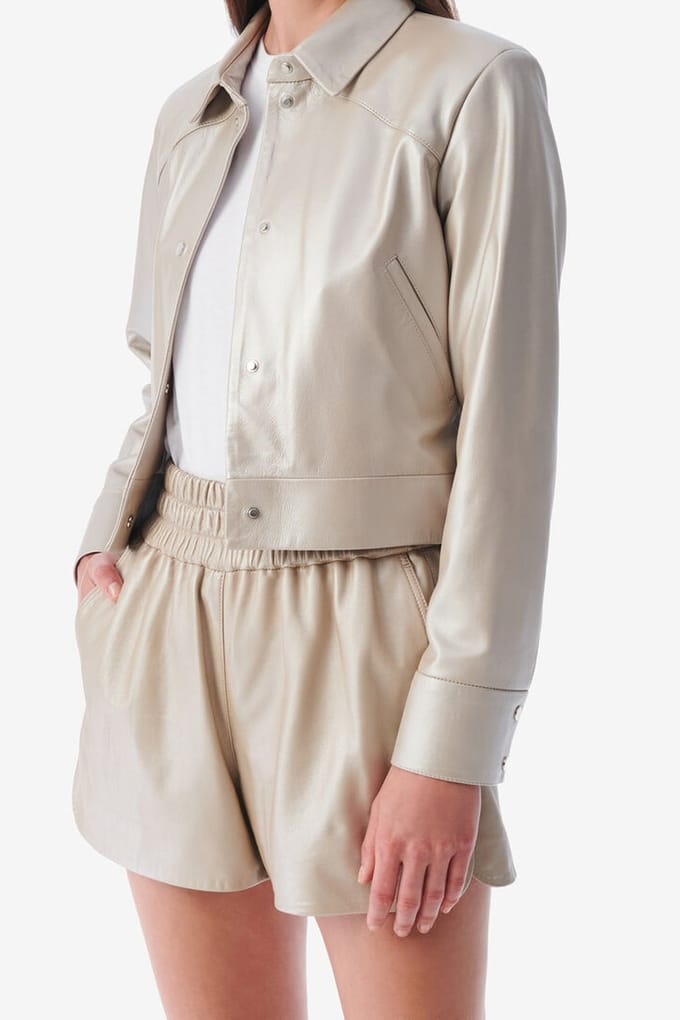 IRO Paris Kenan Jacket Pearly Beige Taglia: 40 | Giacche di pelle Outlet | Donna | Marrone