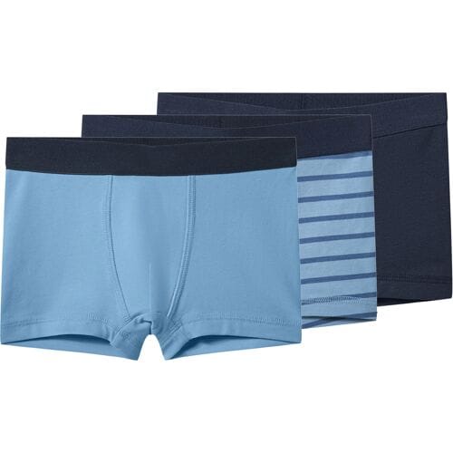 LUPILU Set van 3 kinder boxers (Donkerblauw/blauw, 98/104)