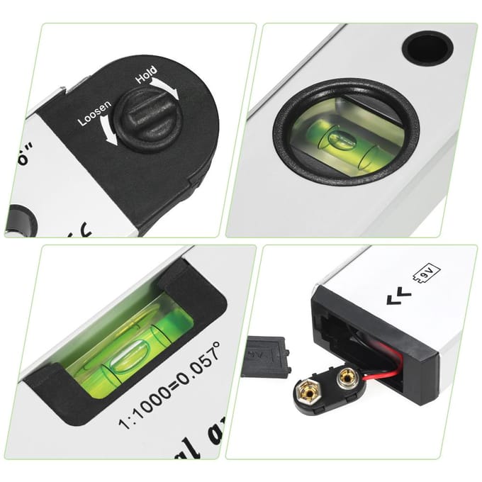 0-225 Graden Digitale Hoekwaterpas Hoekzoeker Meetklok 400mm 16inch Elektronische Gradenboog veelkleurig