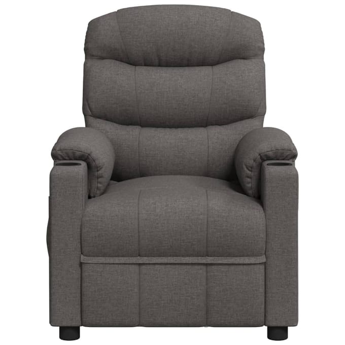 vidaXL - Fauteuil - verstelbaar - stof - donkergrijs
