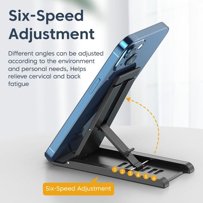 Tafel Telefoonhouder Beugel Verstelbare Desktop Standaard Voor Ipad IPhone Samsung Xiaomi Huawei Opvouwbare Universele Mobiele Telefoon Standaard zwart