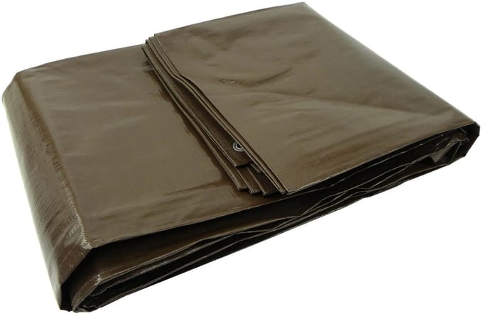 GEKO Extra dikke bruine dekzeil - 6x12m - 200g/m²