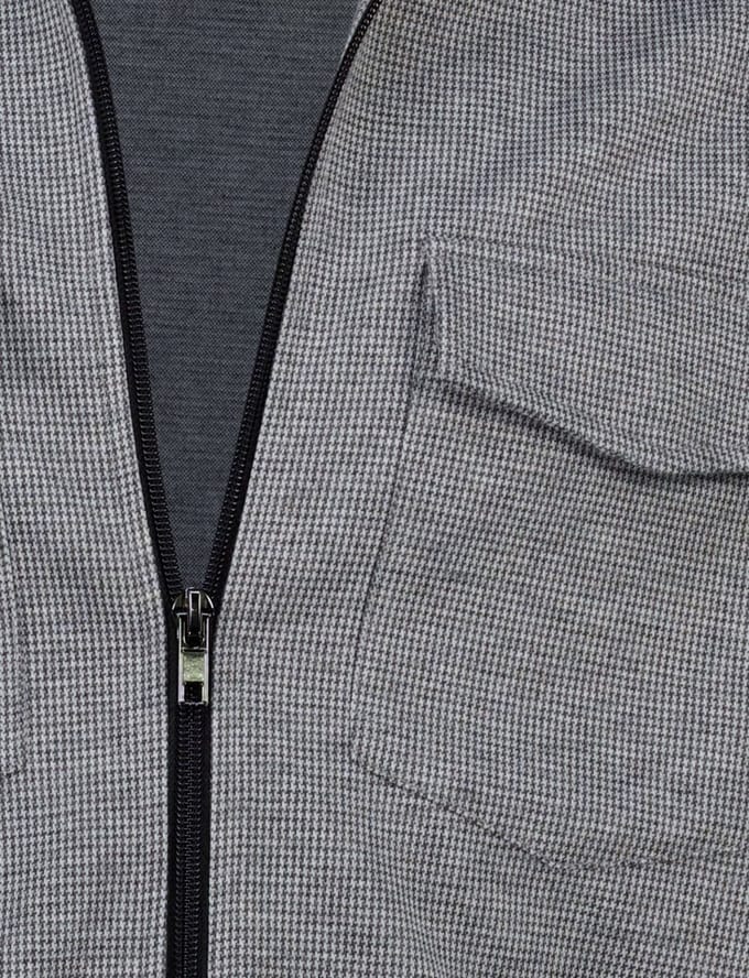 Born with appetite geprint grijs overshirt rits