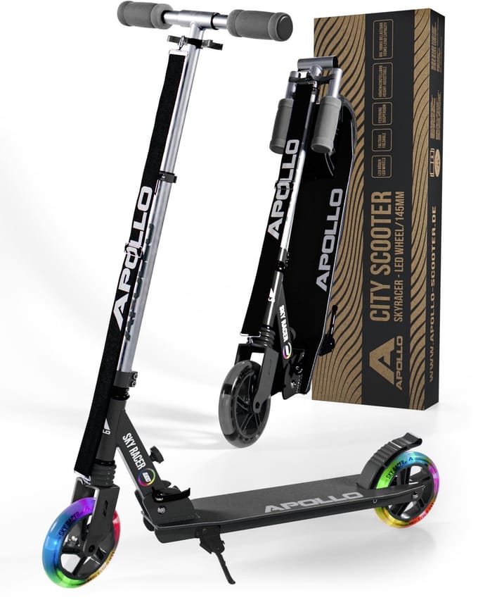 Apollo LED-stadscooter met vering Scooter Skyracer