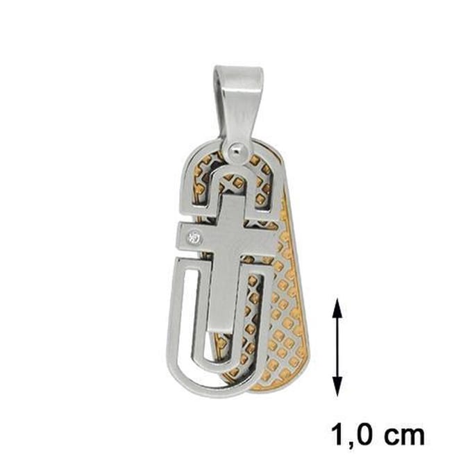 Blinx Jewels Stalen Hanger Plaatje Kruis