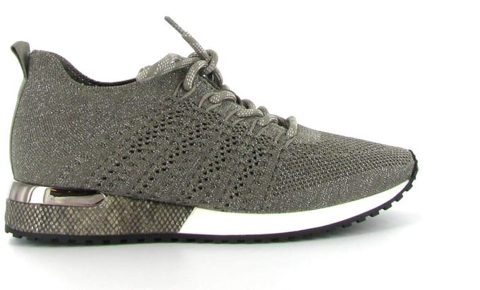 La Strada Sneaker Taupe Knitted - Damesschoenen - Maat - 39
