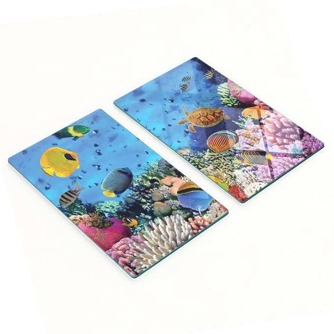 Glazen planken met decoratieve print Rode Zee Egypte 2x30x52 cm