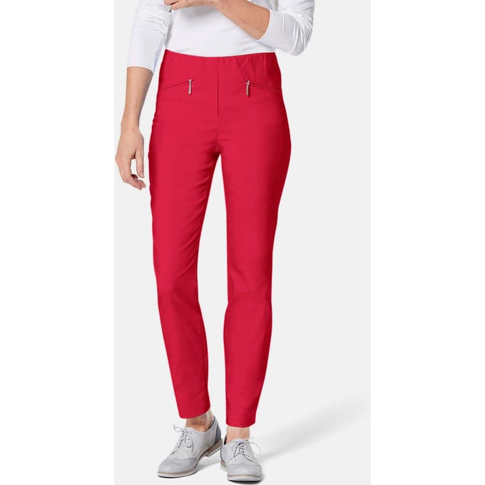 Bengaline broek LOUISA - rood - Gr. 24 van Goldner Fashion