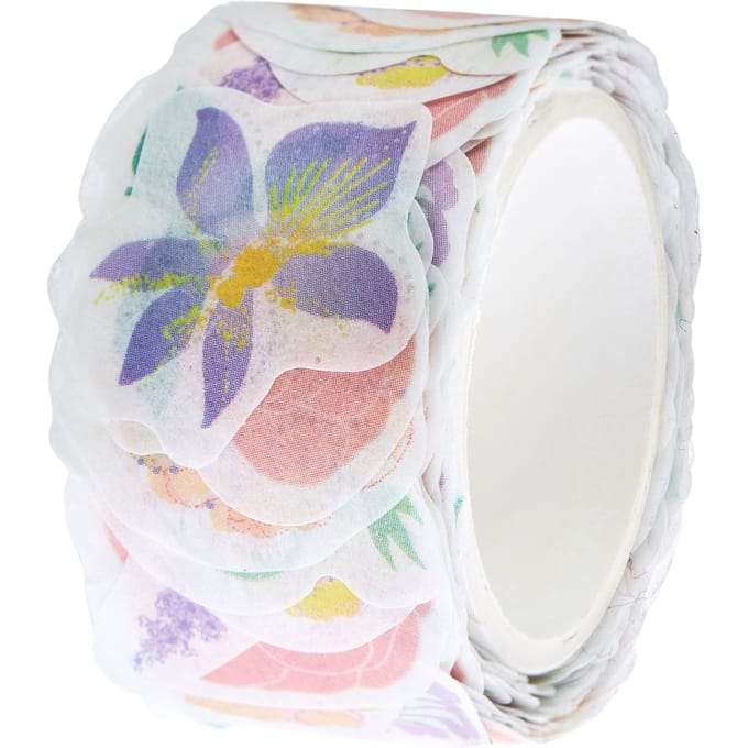 Washi sticker "Pastel bloemen"